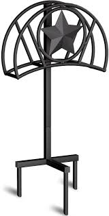 Photo 1 of Amagabeli Garden Hose Holder Hanger Stand Freestanding Holds 125ft Water Hose Detachable Rustproof Organizer Storage Metal Heavy Duty Decorative Star with Ground Stakes for Outside Lawn Yard Black
