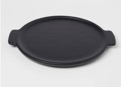 Photo 1 of 15" x 13" Acacia Modern Serving Tray Black - Threshold™

