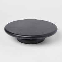 Photo 1 of 10.9" Acacia Modern Cake Stand Black - Threshold™

