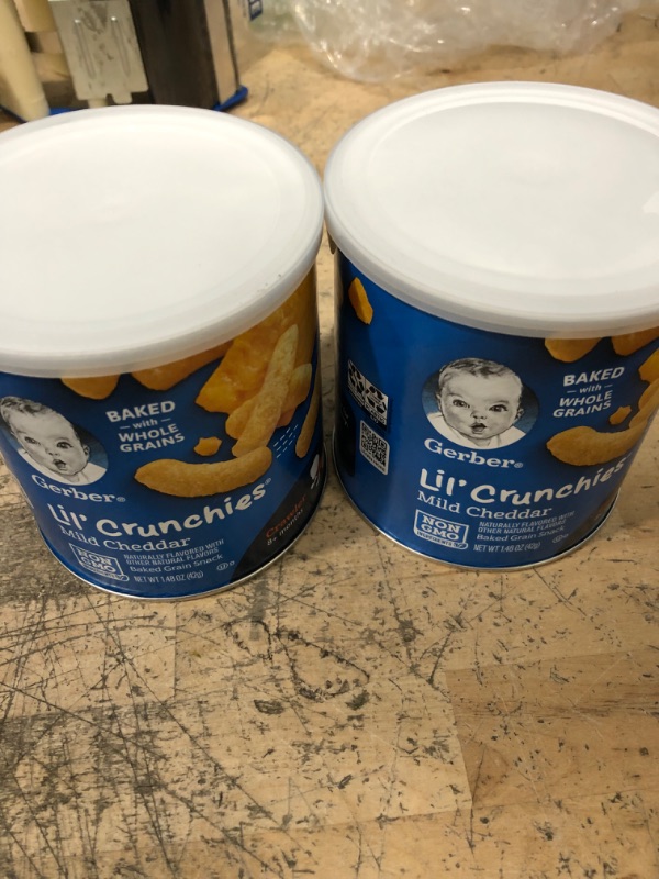 Photo 2 of 2 Pack Gerber Graduates Lil' Crunchies in Mild Cheddar (EXPIRES AUG23 2022)
