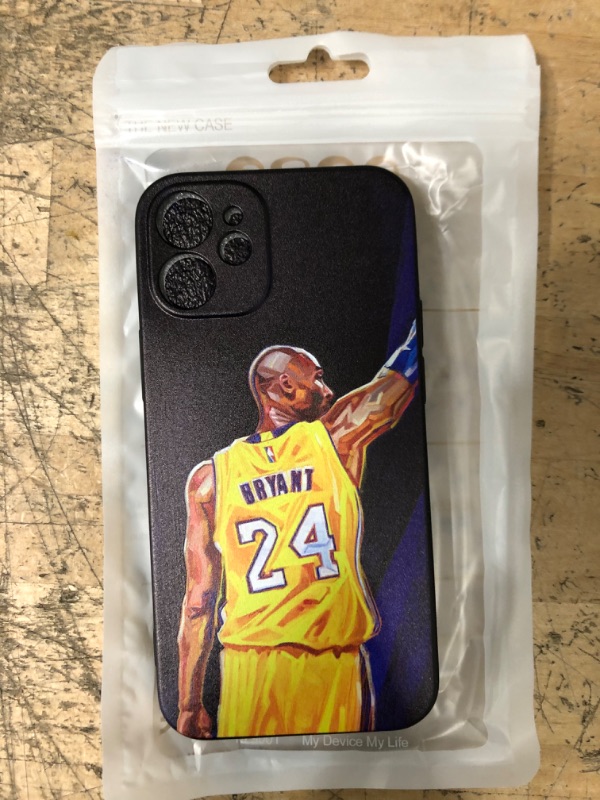 Photo 2 of iPhone 12 Mini Case for Basketball Fans, Soft Silicone Protective Thin Case Compatible with iPhone 12 Mini (Kobe)
