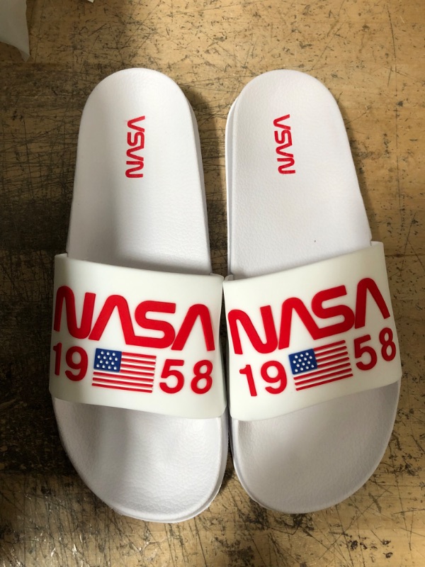 Photo 3 of iFARADAY Men's Slide Sandals Comfort Lightweight Summer Beach Sandals Shoes NASA Joint Name WHITE Size 10
