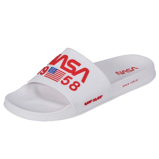 Photo 1 of iFARADAY Men's Slide Sandals Comfort Lightweight Summer Beach Sandals Shoes NASA Joint Name WHITE Size 10
