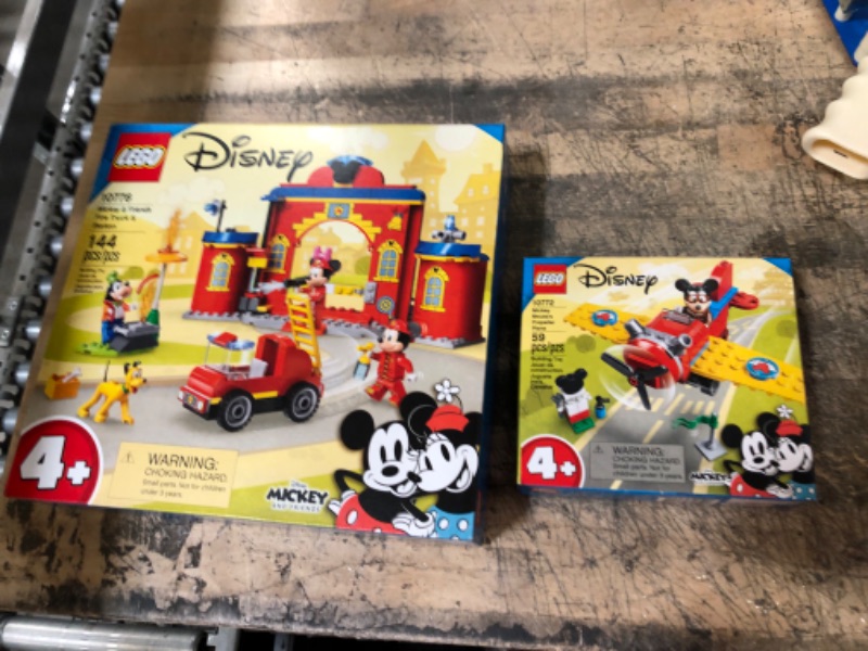 Photo 3 of (2 SETS IN BUNDLE) LEGO Toys LEGO Disney Mickey Mouse's Propeller Plane + Lego Disney Mickey and Friends Mickey & Friends Fire Truck & Station 10776 Toy Building Kit 