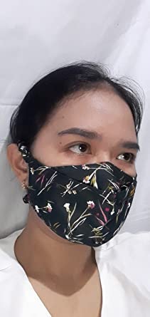 Photo 1 of 4 Pcs Washable Cloth facemask floral pattern with Prety coco button connector (DESIGNS VARY FROM STOCK IMAGE) 