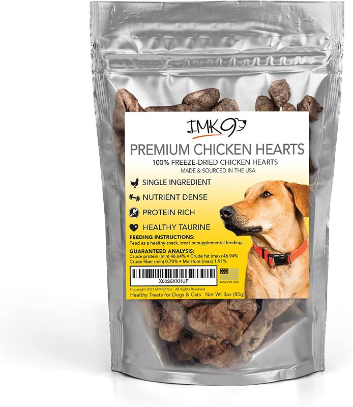 Photo 2 of 2 ITEM BUNDLE--- Buckley Dog Jerky Treats - All-Natural Glucosomine, Whole Food Nutrition - Skin + Coat, Hip and Joint Support - Salmon, Beef and Chicken + Freeze Dried Chicken Hearts for Dogs – Natural Taurine, Better Than Liver for Cats, USDA Certified,