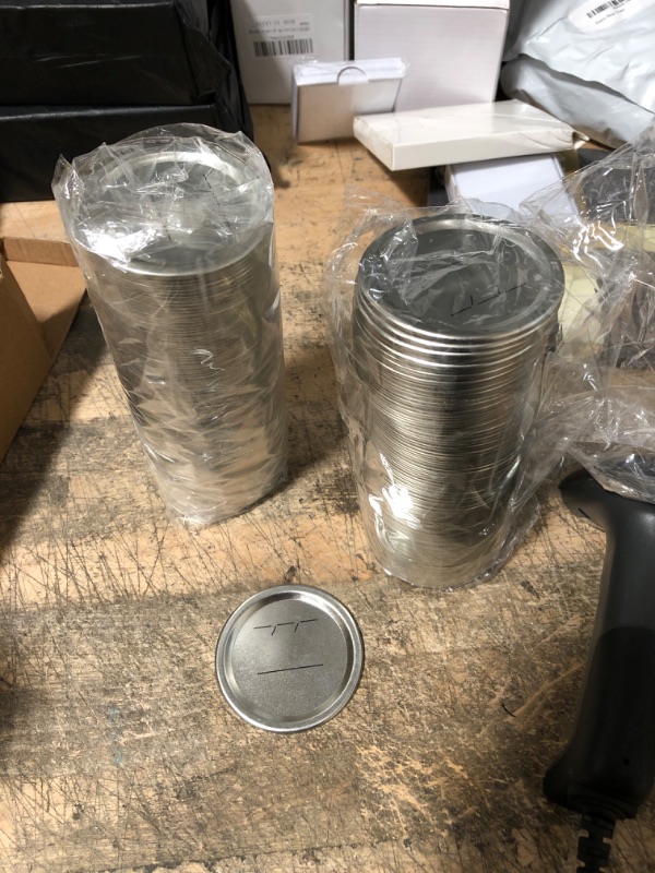 Photo 2 of (2 ITEM BUNDLE/200 CT) Saknemi 100-Count 70mm Regular Mouth Canning Lids for Ball, Kerr Jars, Wide Canning Lids 100% Fit Airtight for Regular Mouth Jars Leak Proof Rust-Proof Canning Jar Lids for Homemade Jam Pickles