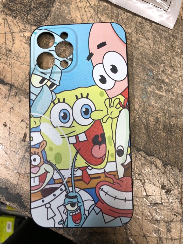 Photo 2 of Phone Protective Case Full of Hardness iPhone 12 Pro Max Case Compatible Max Case 360 Full Body Protection and Shockproof (Spongebob)