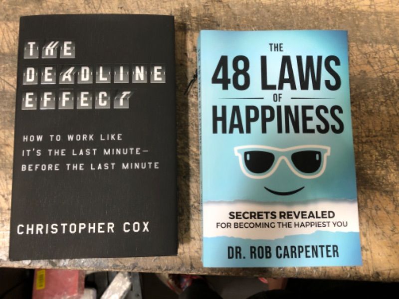Photo 3 of (2 BOOK BUNDLE) The Deadline Effect by Christopher Cox Hardcover | Indigo Chapters AND The 48 Laws of Happiness: Secrets Revealed for Becoming the Happiest You
