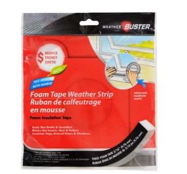 Photo 1 of 6 PACK OF Weather Buster Foam Tape Weather Strips, 17 ft. Rolls