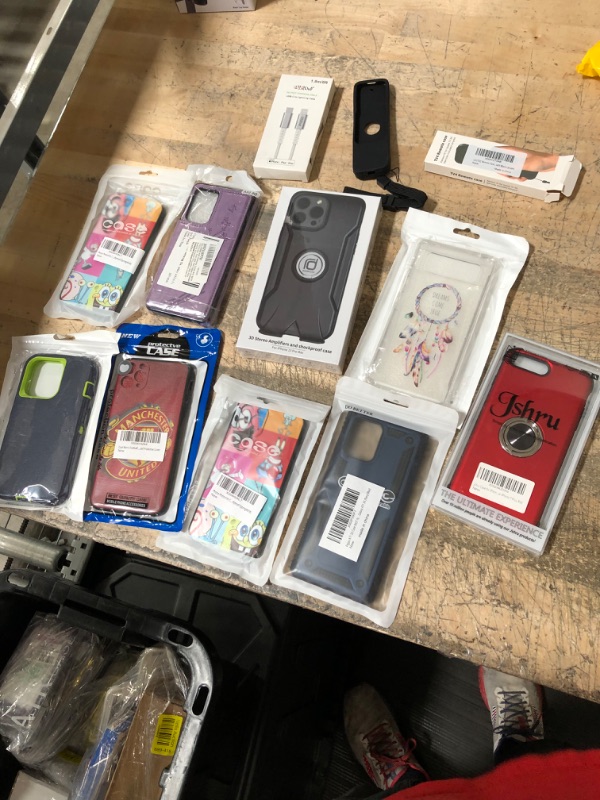 Photo 2 of (11 PIECE BUNDLE OF CELLPHONE ACCESSORIES) 9CELL PHONE CASES IPHONE AND GALAXY. GOOGLE PIXEL. USB C TO LIGHTNING CABLE. APPLE TV REMOTE COVER.