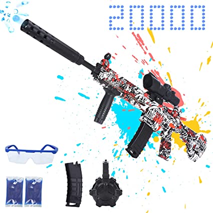 Photo 1 of  FUNPLUS Splatter Ball Toy Automatic Gel Balls Blaster with 20000+ Water Ammo 2 Storage Bottle Goggle