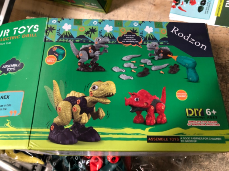 Photo 3 of Dinosaur Toys for 3 4 5 6 7 Year Old Boys, Take Apart Dinosaur Toys for Kids 3-5 STEM Construction Building Toys with Electric Drill for Kids Ages 3-8, Dinosaur Toys Birthday Easter Gifts Boys Girls