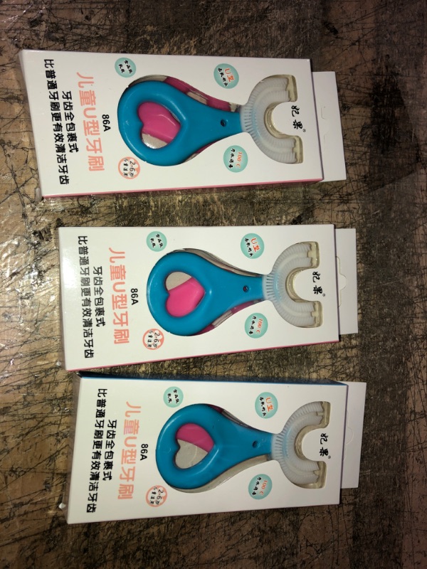 Photo 1 of 2PCS Kids U-Shaped Toothbrush, Manual Training Tooth Brush, Food Grade Soft Silicone Brush Head, 360° Oral Teeth Cleaning Design for Toddlers and Children(S(Ages 2-6))
3 PACKS
