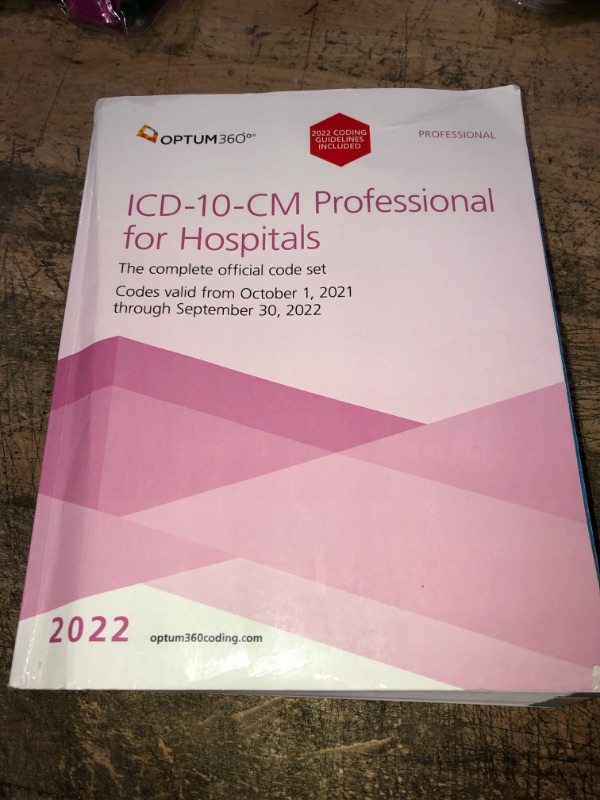 Photo 2 of 2022 ICD-10-CM Professional for Hospitals with Guidelines 1st Edition
