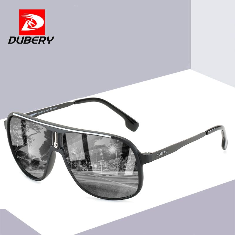 Photo 1 of DUBERY Fashion Pilot Polarized Sunglasses Men Ultralight Frame Sports Style SunGlasses Male 100% UV Protection Goggles D107
