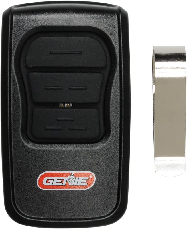 Photo 1 of GenieMaster 3-Button Garage Door Opener Remote - Compatible with Genie Garage Door Openers Made Since 1993 with Intellicode Technology and/or 9/12 Dipswitches - Model GM3T-R
