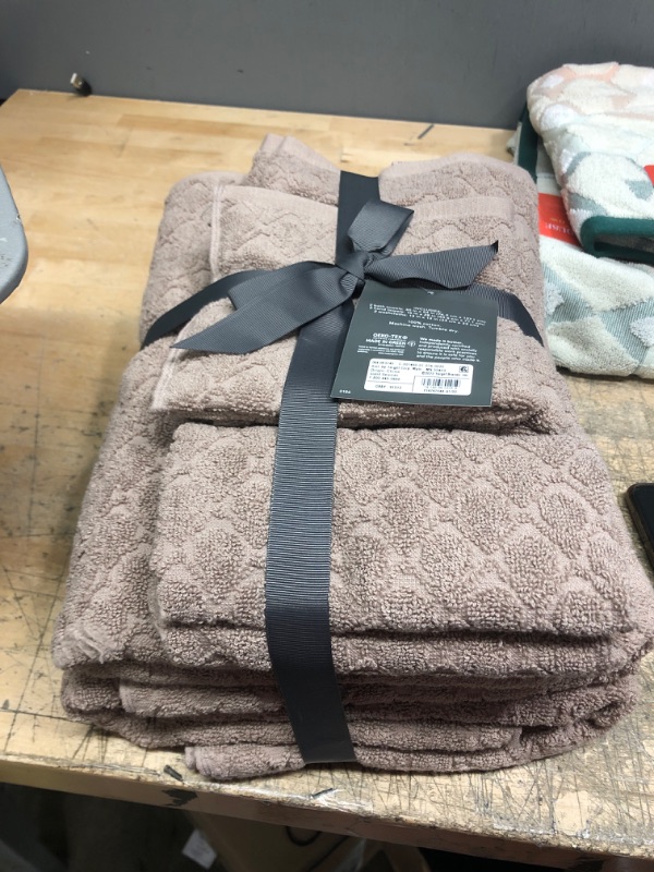 Photo 2 of 6pk Textured Bath Towel Set - Threshold™

