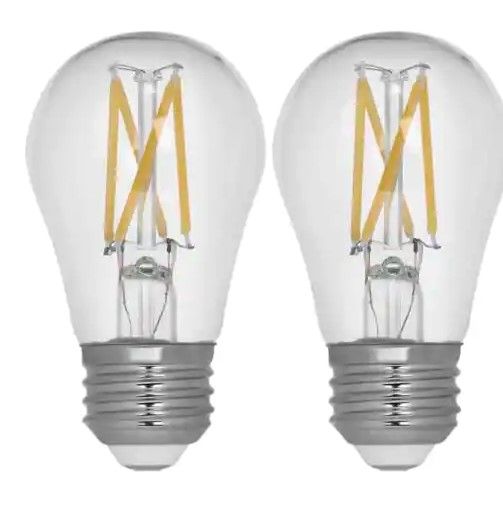 Photo 1 of Bundle of 3 
Feit Electric 40-Watt Equivalent A15 Dimmable Filament CEC Title 20 90+ CRI Clear Glass LED Ceiling Fan Light Bulb Soft White (2-Pack)