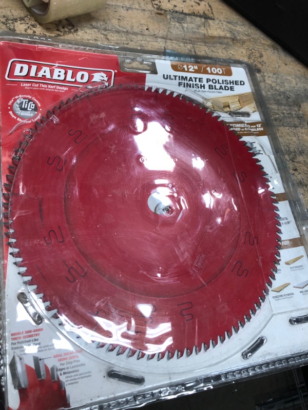 Photo 1 of 12 in. x 100-Tooth Ultimate Polished Finish Circular Saw Blade
