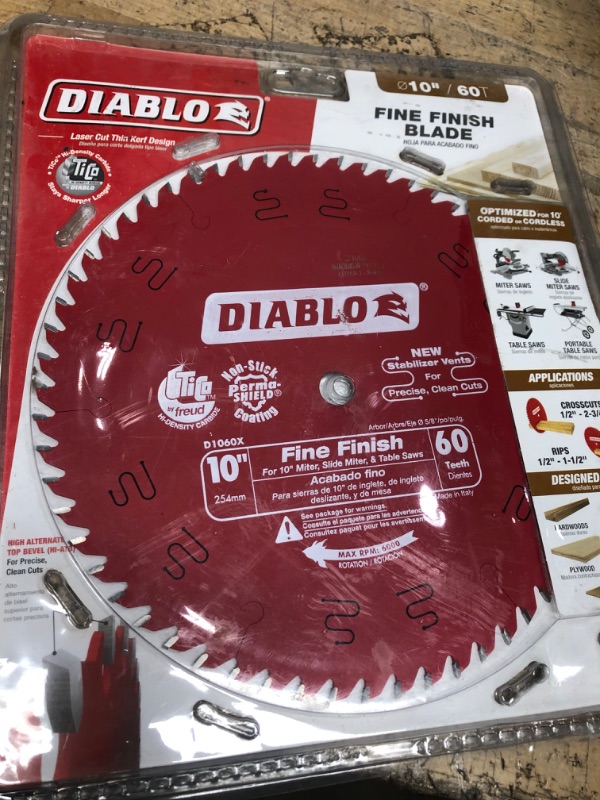 Photo 2 of 10 in. x 60-Tooth Fine Finish Circular Saw Blade
