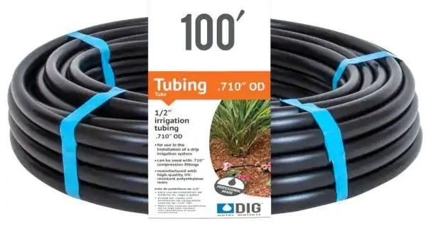 Photo 1 of 1/2 in. (0.710 O.D.) x 100 ft. Poly Drip Irrigation Tubing
