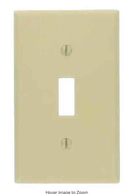 Photo 1 of 4pcks of 1-Gang Ivory Toggle Wall Plate (10-Pack)

