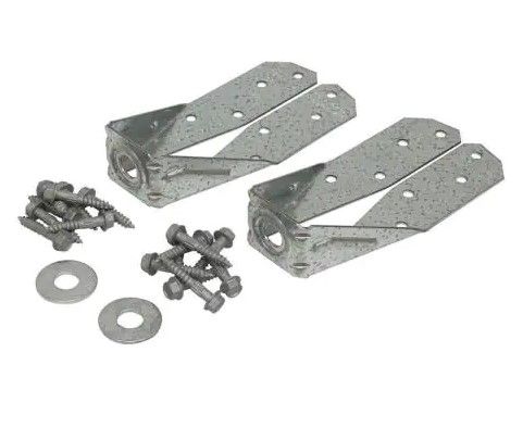 Photo 1 of DTT ZMAX Galvanized Deck Tension Tie for 2x Nominal Lumber with 1-1/2 in. SDS Screws (2-Pack)
