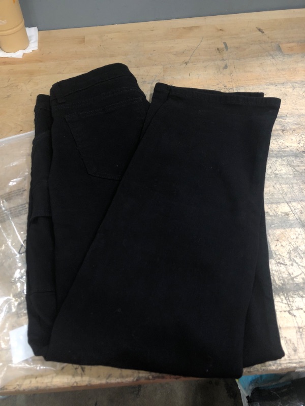 Photo 2 of LONGBIDA Baggy Jeans for Women High Waisted Stretch Wide Leg Straight Denim Jeans MEDIUM AND BLACK CROP TOP 
