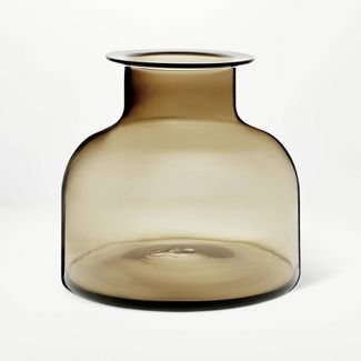 Photo 1 of 9" x 10" Smoked Glass Vase - Threshold™ designed with Studio McGee

