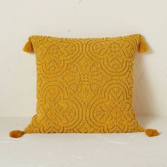 Photo 1 of Arabesque Pattern Textured Square Throw Pillow - Opalhouse™ designed with Jungalow™

