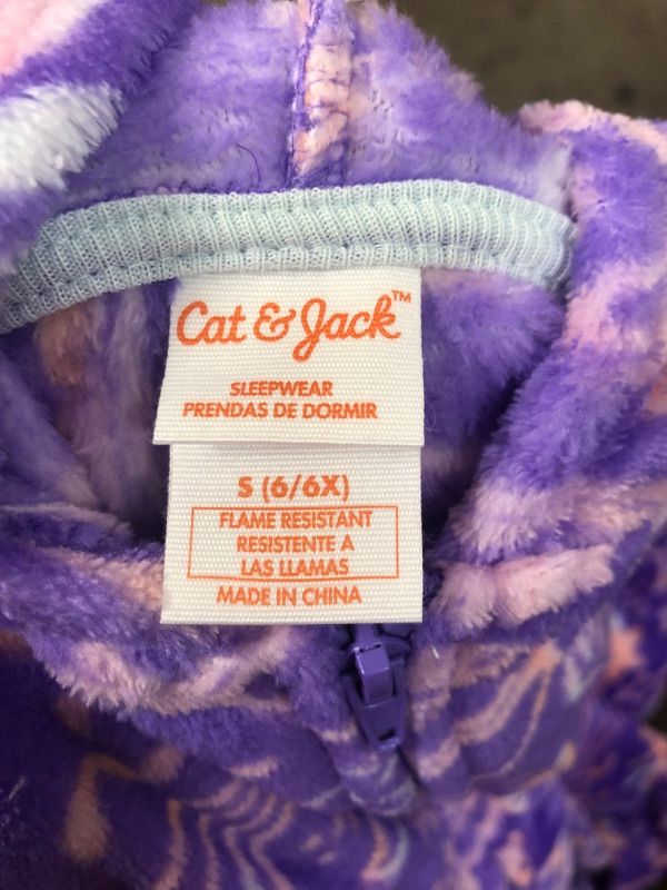 Photo 1 of size: S - Girls' Hooded Blanket Sleeper Pajama Jumpsuit - Cat & Jack™
