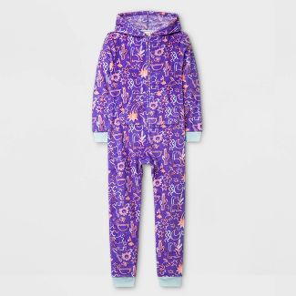 Photo 1 of size: S - Girls' Hooded Blanket Sleeper Pajama Jumpsuit - Cat & Jack™
