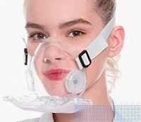 Photo 1 of EWA Safety Clear Anti-fog Face Mask, Respirator Mask with Filters, Visible Expression Air Filter Mask with 3pcs Breathable Vents, Light Weight Dust-proof Clear Reusable Mouth Nose Face Shield
