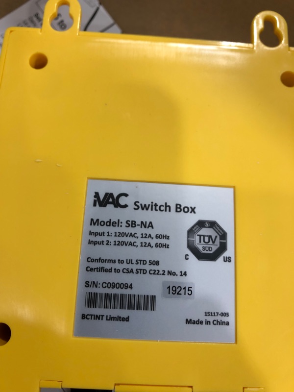 Photo 5 of iVAC Switch Box SB-NA Automated Vacuum Switch