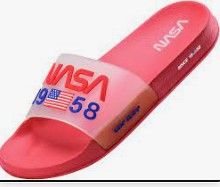 Photo 1 of NASA Women's Slide Sandal Comfortable Indoor Outdoor Sports slides Red Size 5 