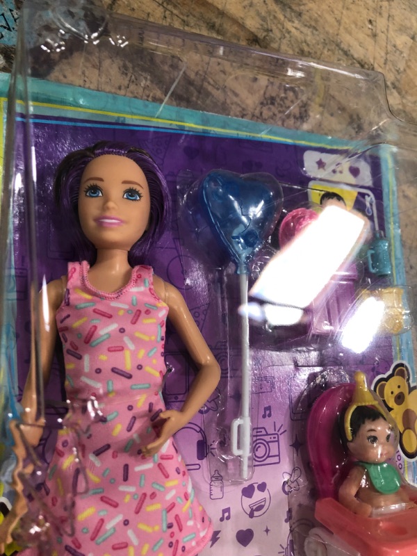 Photo 4 of Barbie Skipper Babysitters Inc Dolls and Playset - Brown/Purple Hair