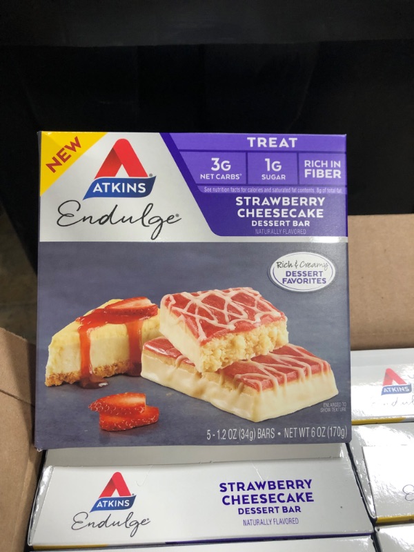 Photo 4 of Atkins Endulge Treat Strawberry Cheesecake Dessert Bar. Rich and Creamy Dessert Favorites. Keto-Friendly. (30 Bars)
Best Use By 07/2022