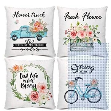 Photo 1 of Artivestion Spring Pillow Covers 18x18 Decorative Throw Pillow Covers Set of 4