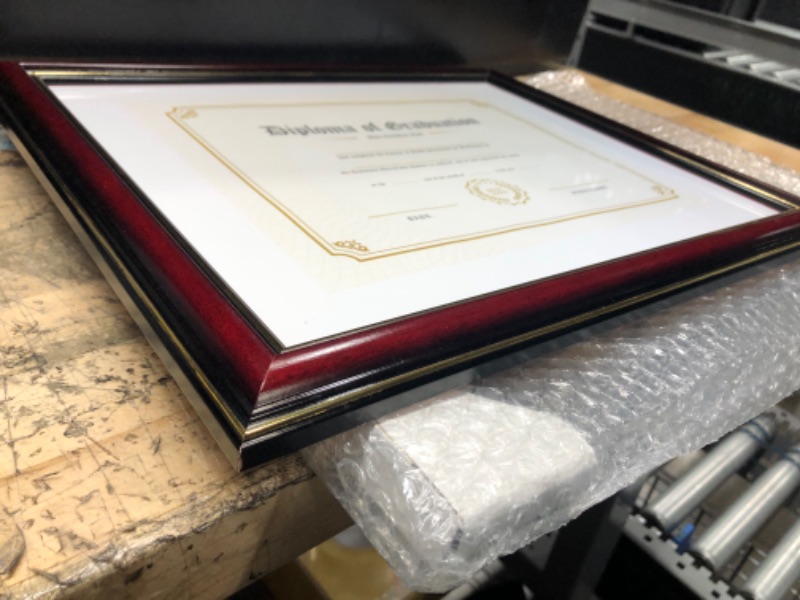 Photo 2 of  8.5 x 11 Diploma Frame Classic Mahogany Display