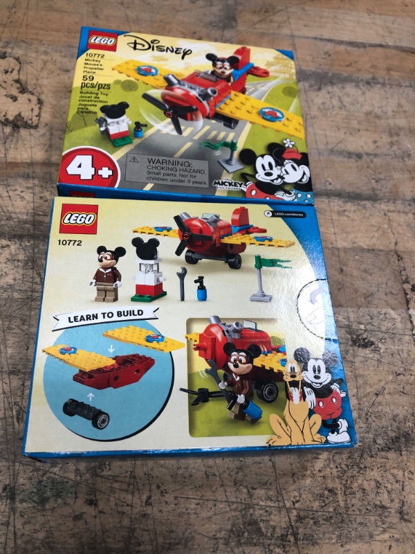 Photo 4 of Bundle of 2 
LEGO Disney Mickey and Friends Mickey Mouse's Propeller Plane 10772 Building Kit