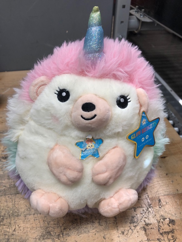 Photo 4 of FAO Schwarz Glow Brights Toy Plush LED with Sound Hedgicorn 15" Stuffed Animal