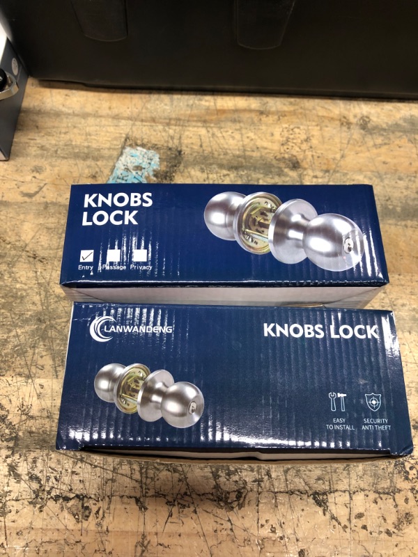 Photo 4 of (2 Pack)Entry Door Knob with Lock and Keys