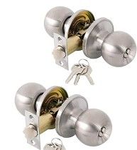 Photo 1 of (2 Pack)Entry Door Knob with Lock and Keys