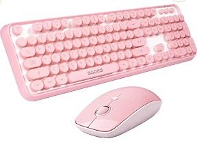 Photo 1 of SADES V2020 Wireless Keyboard and Mouse Combo, Pink