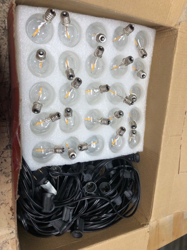 Photo 2 of 100FT Outdoor Globe String Lights LED Waterproof G40 String Lights