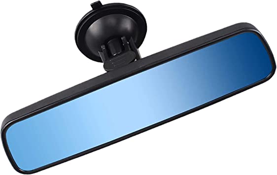 Photo 1 of Heart Horse Rear View Mirror with Anti Glare Suction Cup Universal Rearview Mirror for Car Truck, Adjustable Interior Windshield Blue Mirror Reduce Blind Spot (Anti-glare, 9.65'' 240mm)