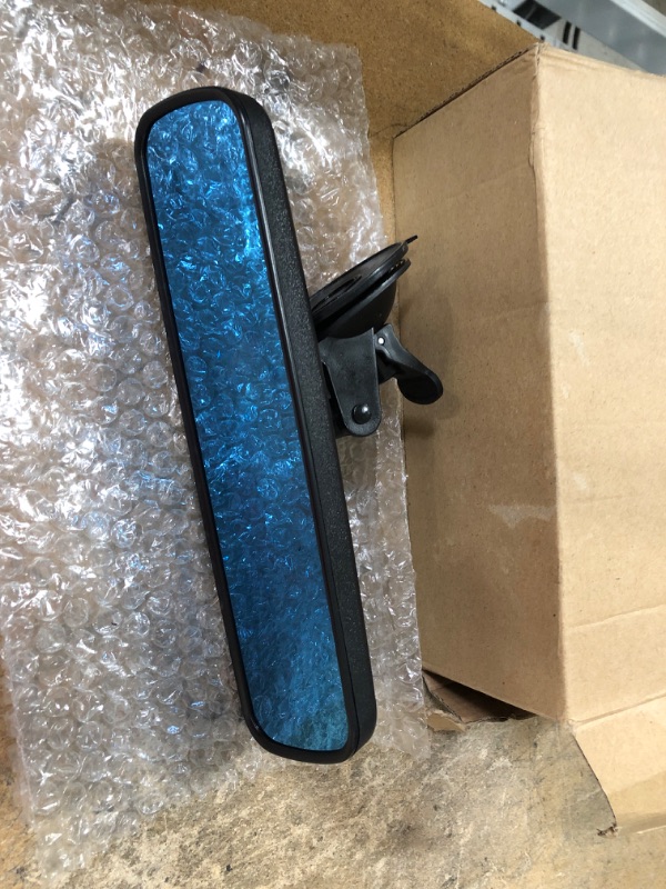 Photo 1 of Heart Horse Rear View Mirror with Anti Glare Suction Cup Universal Rearview Mirror for Car Truck, Adjustable Interior Windshield Blue Mirror Reduce Blind Spot (Anti-glare, 9.65'' 240mm)