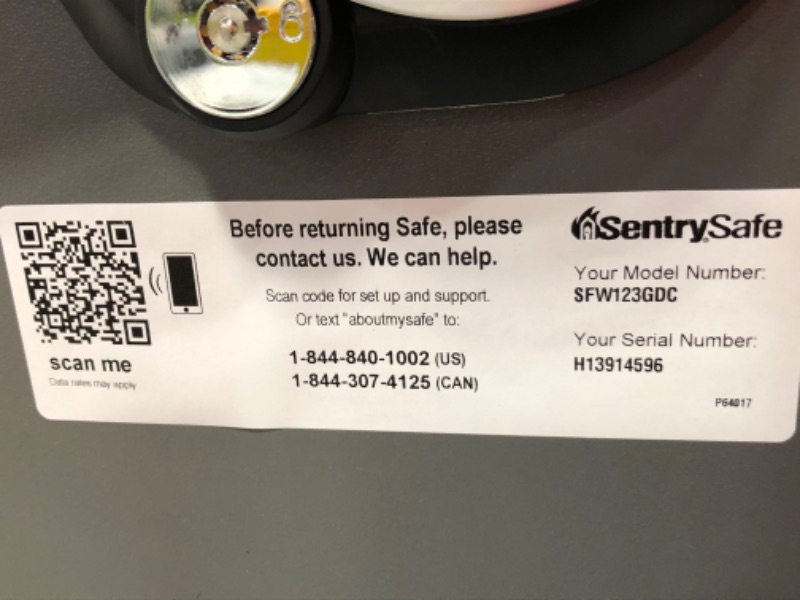 Photo 3 of INCOMPLETE/NOT FUNCTIONAL!! Sentry Fire-Safe Electronic Lock Business Safes, Grey
**NO KEYS, LOCKED, NO BATTERIES UNABLE TO TEST**