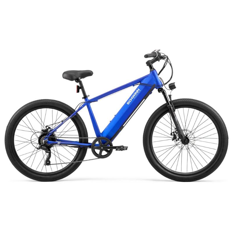 Photo 1 of Schwinn Adult Marshall 27.5" Step-Over Hybrid Electric Bike - Blue L/XL
*Major Damage*
